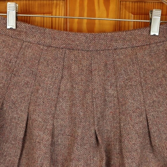 Gap Blush Pink Pleated Mini Skirt Herringbone 2 - Picture 7 of 8